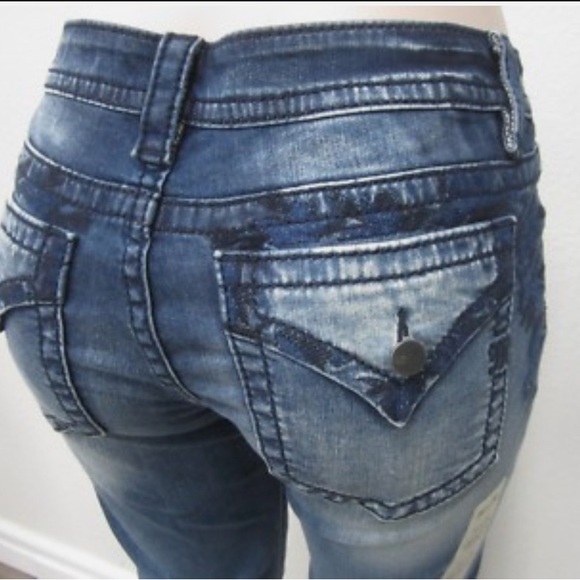 Miss Me Signature Dark Blue Skinny Jeans NWT - Picture 1 of 12
